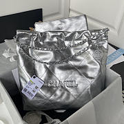 Chanel 22 Handbag Silver 35x37x7cm - 1