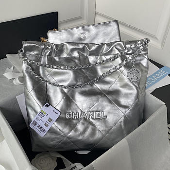 Chanel 22 Handbag Silver 35x37x7cm