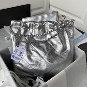 Chanel 22 Handbag Silver 35x37x7cm - 4