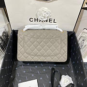 Chanel Flap Bag Jumbo Caviar Gray Gold 30cm - 5