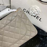 Chanel Flap Bag Jumbo Caviar Gray Gold 30cm - 3