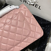 Chanel Flap Bag Jumbo Lambskin Silver Pink 30cm - 5