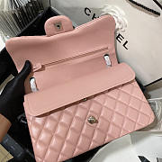 Chanel Flap Bag Jumbo Lambskin Silver Pink 30cm - 4