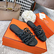 Hermes Espadrilles Ancone Sandals Black - 1