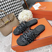 Hermes Espadrilles Ancone Sandals Black - 4