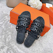 Hermes Espadrilles Ancone Sandals Black - 2