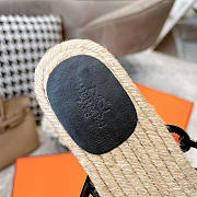 Hermes Espadrilles Ancone Sandals Black 02 - 5