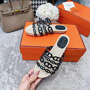 Hermes Espadrilles Ancone Sandals Black 02 - 2