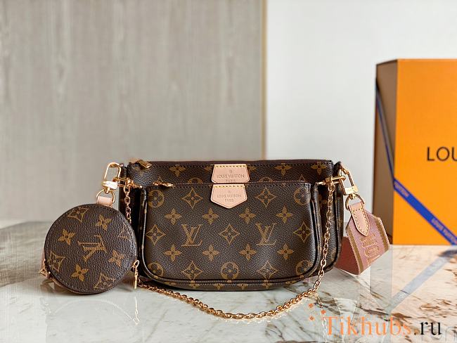 LV Multi Pochette Accessoires Pink Strap 25cm - 1