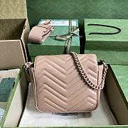 Gucci GG Marmont Matelassé Mini Shoulder Bag Pink 18x15x8cm - 2