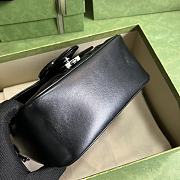 Gucci GG Marmont Matelassé Mini Shoulder Bag Black 18x15x8cm - 3