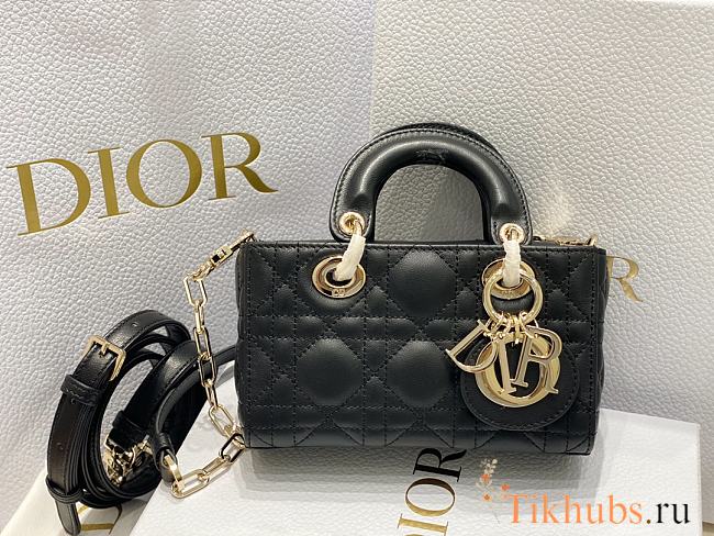 Dior Lady D-joy Bag Black 16x9x5cm - 1