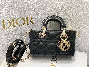 Dior Lady D-joy Bag Black 16x9x5cm