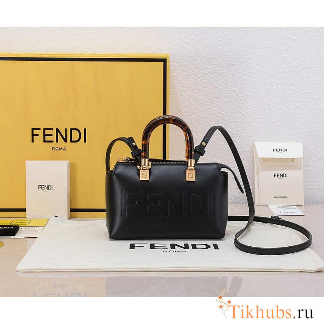 Fendi By The Way Mini Boston Bag Black 17x18x8cm - 1