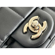 Chanel Monaco Mini Square Flap Bag Black Lambskin 16.5x13.x8cm - 4