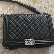 Chanel Leboy Lambskin Black Silver 30cm - 1