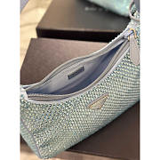 Prada Bag Blue Satin Crystal Mini Bag 23x13x5cm - 6