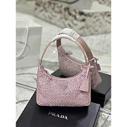 Prada Bag Pink Satin Crystal Mini Bag 23x13x5cm - 1