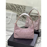 Prada Bag Pink Satin Crystal Mini Bag 23x13x5cm - 6