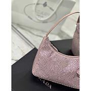 Prada Bag Pink Satin Crystal Mini Bag 23x13x5cm - 3