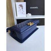 Chanel Leboy Lambskin Gold Dark Blue 25cm - 4