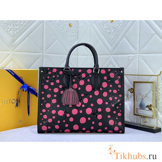 Louis Vuitton LV x YK OnTheGo MM​ Black Fuchsia 35x27x14cm - 1