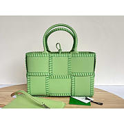 Bottega Veneta Small Intreccio Leather Arco Tote Bag Wasabi 30x20x11.5cm - 1