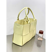 Bottega Veneta Arco Lambskin Leather Tote Bag Light Yellow 30x20x11.5cm - 5