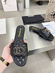 Chanel 23P Gold CC Mules Slide Sandal Black - 2