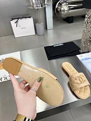 Chanel 23P Gold CC Mules Slide Sandal Beige - 2