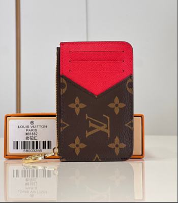Louis Vuitton LV Romy Card Holder Red 12x8x0.8cm