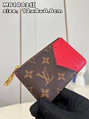 Louis Vuitton LV Romy Card Holder Red 12x8x0.8cm - 2