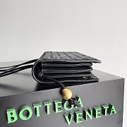 Bottega Veneta Trio Pouch On Strap Black 25x14.5x5cm - 6