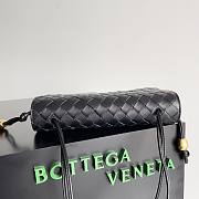 Bottega Veneta Trio Pouch On Strap Black 25x14.5x5cm - 5