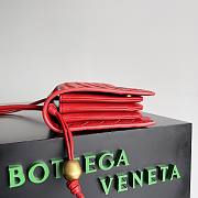 Bottega Veneta Trio Pouch On Strap Red 25x14.5x5cm - 6