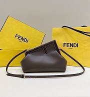 Fendi First Small Dark Brown Python Leather Bag 26x9.5x18cm - 1