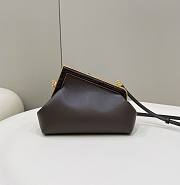 Fendi First Small Dark Brown Python Leather Bag 26x9.5x18cm - 6