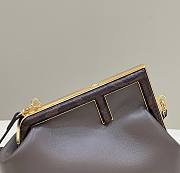 Fendi First Small Dark Brown Python Leather Bag 26x9.5x18cm - 3