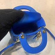 Dior Blue Cannage Quilted Leather Mini Lady 17cm - 4