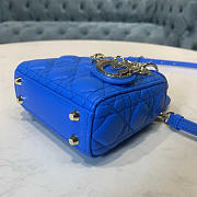 Dior Blue Cannage Quilted Leather Mini Lady 17cm - 2