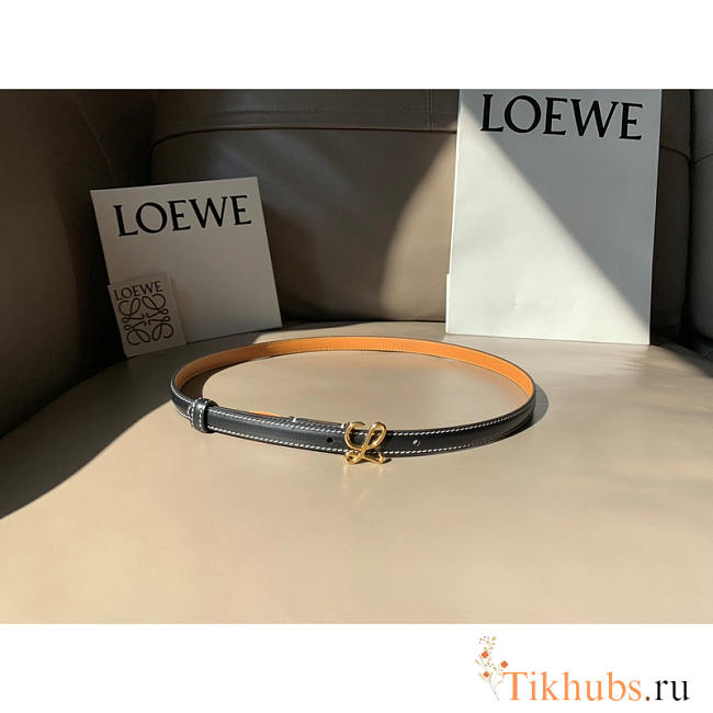 Loewe L Buckle Belt Black 1.5cm - 1