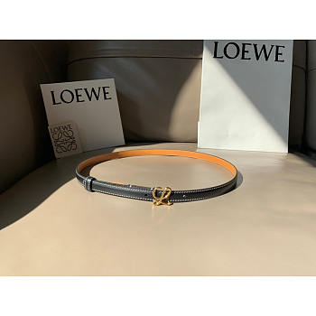 Loewe L Buckle Belt Black 1.5cm