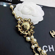 Chanel Long Necklace Gold Pearl - 5