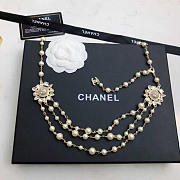 Chanel Long Necklace Gold Pearl - 4