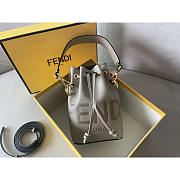 Fendi Mon Tresor Leather Mini Bag Grey 18x10x12cm - 1