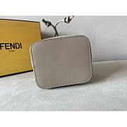 Fendi Mon Tresor Leather Mini Bag Grey 18x10x12cm - 4