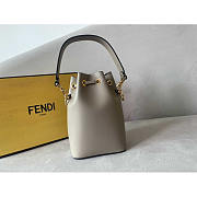 Fendi Mon Tresor Leather Mini Bag Grey 18x10x12cm - 2