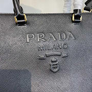 Prada Medium Saffiano Leather Handbag Black 28x22x9cm - 2