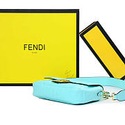 Fendi Baguette Turquoise Nappa Leather Bag 27x6x15cm - 4