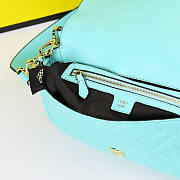 Fendi Baguette Turquoise Nappa Leather Bag 27x6x15cm - 2